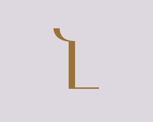 Letter L logo icon design. Classic style luxury monogram.