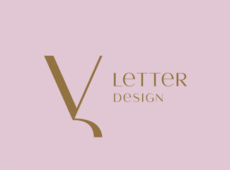 Letter V logo icon design. Classic style luxury monogram.