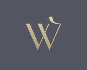 Letter W logo icon design. Classic style luxury monogram.
