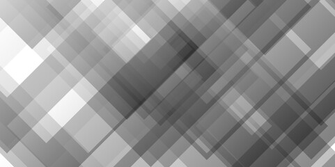 Abstract minimal geometric white and gray light background design. white transparent material in triangle diamond and squares shapes in random geometric pattern.