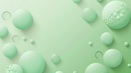 Abstract mint green spheres design with minimalist aesthetic and a fresh, modern vibe