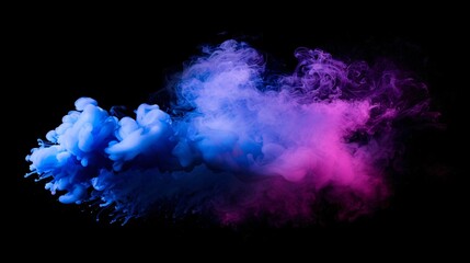 Purple and Blue Smoke A Colorful and Ethereal Sensation Generative AI