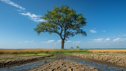 plowed field and blue sky