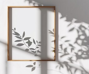 Framed Leafy Branches A Modern Artwork for Your Home Generative AI