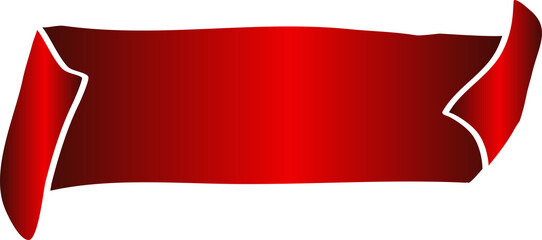 Red price tag ribbon and banner