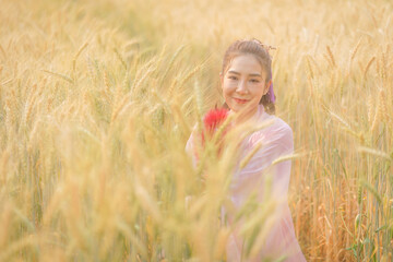 Pretty Asian girl in a beautiful elegant Ancient Chinese costume traditional dress.