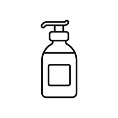 Thin Line Hand Sanitizer vector icon