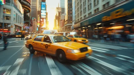  yellow taxi traffic New York America © Olha