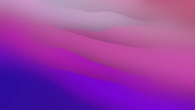 Live wallpaper animation from wavy shapes filled colorful gradient, 4K abstract animated background