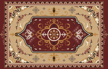 Carpet pattern tiles Abstract floral vintage pattern