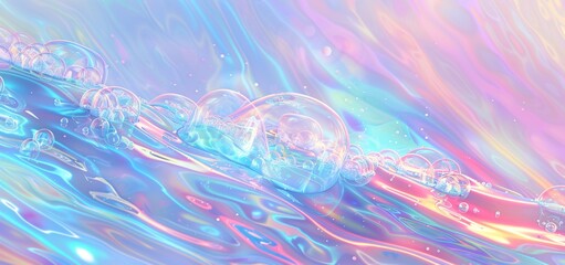 Fototapeta na wymiar Bubble-licious A Rainbow of Soap Bubbles for a Colorful Month Generative AI