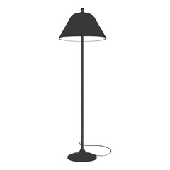 Obraz premium silhouette floor lamp black color only