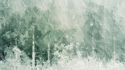 Abstract Textured Winter Forest Scene. 