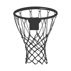 Fototapeta na wymiar silhouette basketball hoop black color only