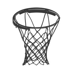 Obraz na płótnie Canvas silhouette basketball hoop black color only