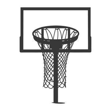 recommend clip art: silhouette basketball hoop black color only