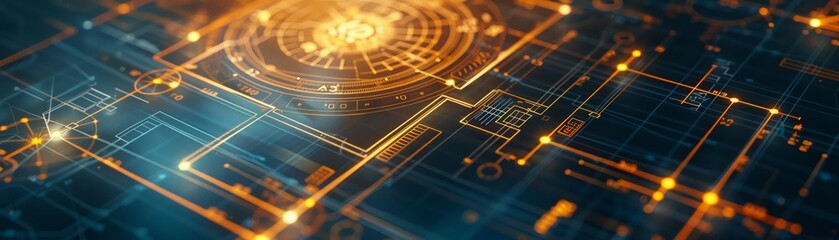 a detailed scientific blueprint Perfect for technology companies or research institutions, this image will evoke a sense of precision and expertise, setting your brand apart from the competition