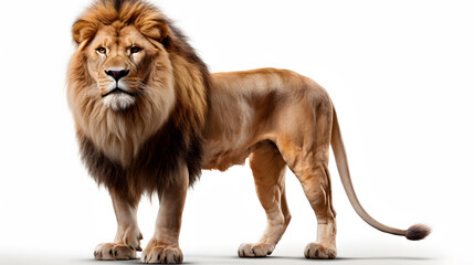 Obraz premium Lion, isolated on white background