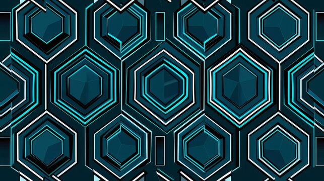 Ogee pattern, Seamless pattern, futuristic background