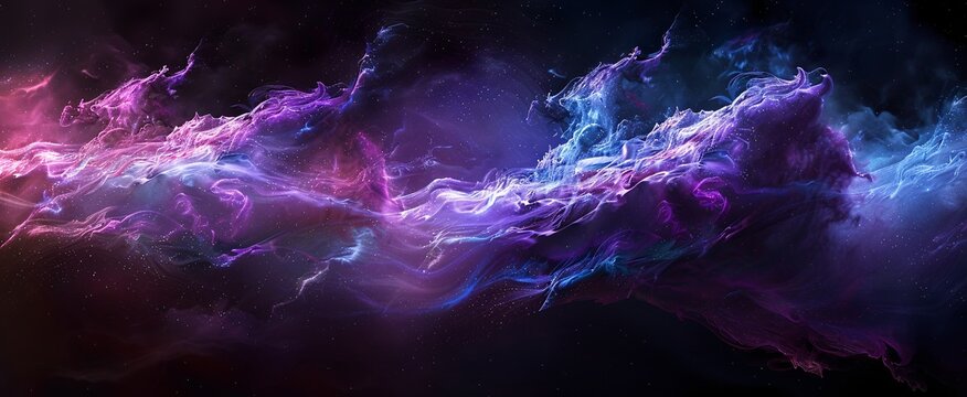 Purple Nebula in Space A Colorful and Vibrant Image for Adobe Stock Generative AI