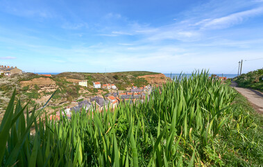 The seaside village of Staithes on the East Yorkshire coast