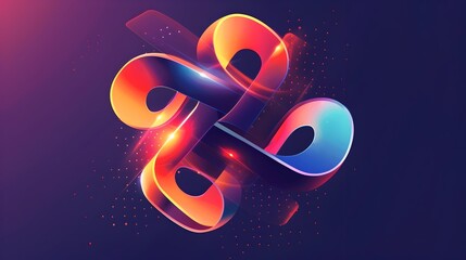 Serverless Geometric Shapes Icon for Technology Conference Branding and Promotional Designs