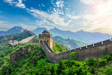Papier Peint photo Lavable Mur chinois The Great Wall of China. Famous travel destinations in China.