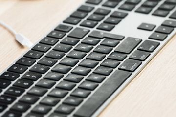 keyboard on white table