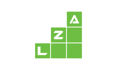LZA initial letter financial logo design vector template. economics, growth, meter, range, profit, loan, graph, finance, benefits, economic, increase, arrow up, grade, grew up, topper, company, scale - obrazy, fototapety, plakaty
