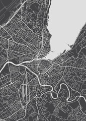 City map Geneva, monochrome detailed plan, vector illustration - 773095149