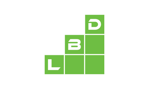 LBD initial letter financial logo design vector template. economics, growth, meter, range, profit, loan, graph, finance, benefits, economic, increase, arrow up, grade, grew up, topper, company, scale