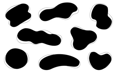 black fluid shape frame