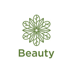 Artistic Luxury beautiful logo design with flower ornament