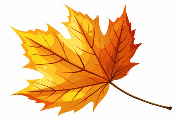 Fall leaves with white background.