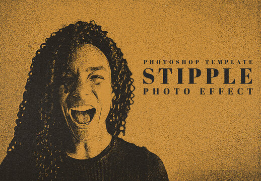 Distressed Image Photocopy Stipple Photo Effect