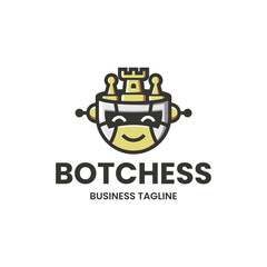 bot chess logo vector