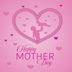Mother's day greeting card design 