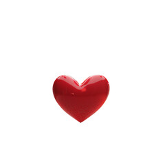 Happy Valentines Day Heart-shaped balloons, Isolated on transparent PNG background, Generative ai