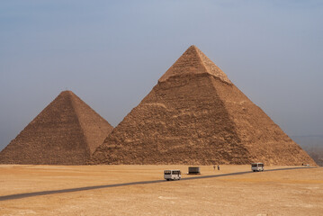 Giza Pyramid Complex is complex of ancient monuments on Giza Plateau. Pyramids of Khafre (Khafre)...