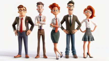 Cartoon character of a man, businessman in a suit. Isolated avatar in different poses for graphic design and advertising.