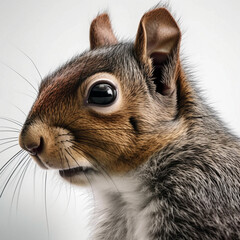 Obraz premium Squirrel, Squirrels, Baby Squirrel on White Background