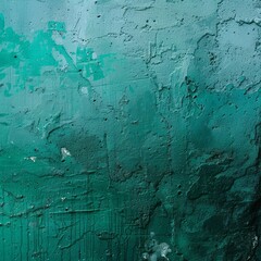 Blue-Green Abstract Background with Colorful Gradient on Painted Old Concrete Wall