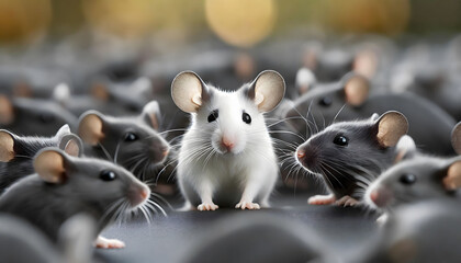 Tiny Mouse Gathering: The Mice on the Table. Generative AI