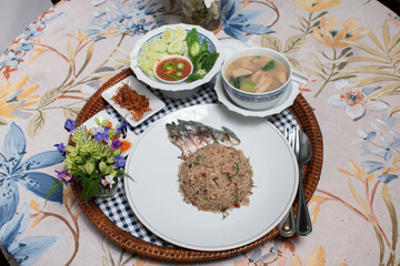 Fried rice with chili paste