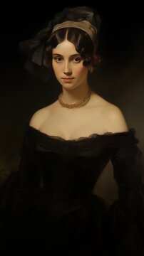Painting of a 1800s woman