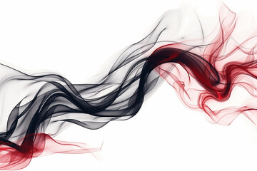 Red and black smoke, shape, motion, physical structure, pattern