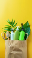 Bag Filled with Eco-Friendly Products