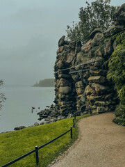 Photo of landscape and architecture of Schwerin Castle in Schwerin, northern Germany, Mecklenburg-Vorpommern
