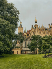 Photo of landscape and architecture of Schwerin Castle in Schwerin, northern Germany, Mecklenburg-Vorpommern