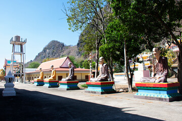 Buddhist saint holy arhat or buddhism noble monk arahant statue for thai people traveler travel...
